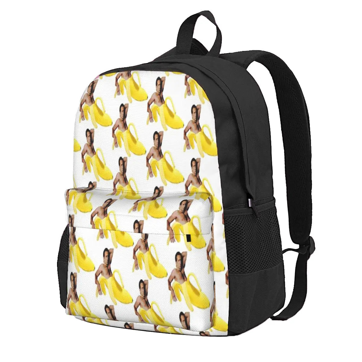 Nicolas Cage Banana Backpack Men Women Zipper Close