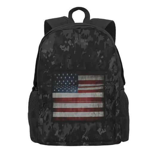 Night Multicam Patriotic Flag Camo Backpacks Men's Backpacks Bags Women Men