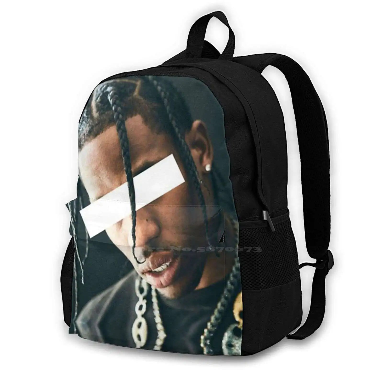No Eyes Large Capacity Backpack Laptop Travel Bags Ruby Da Cherry Music