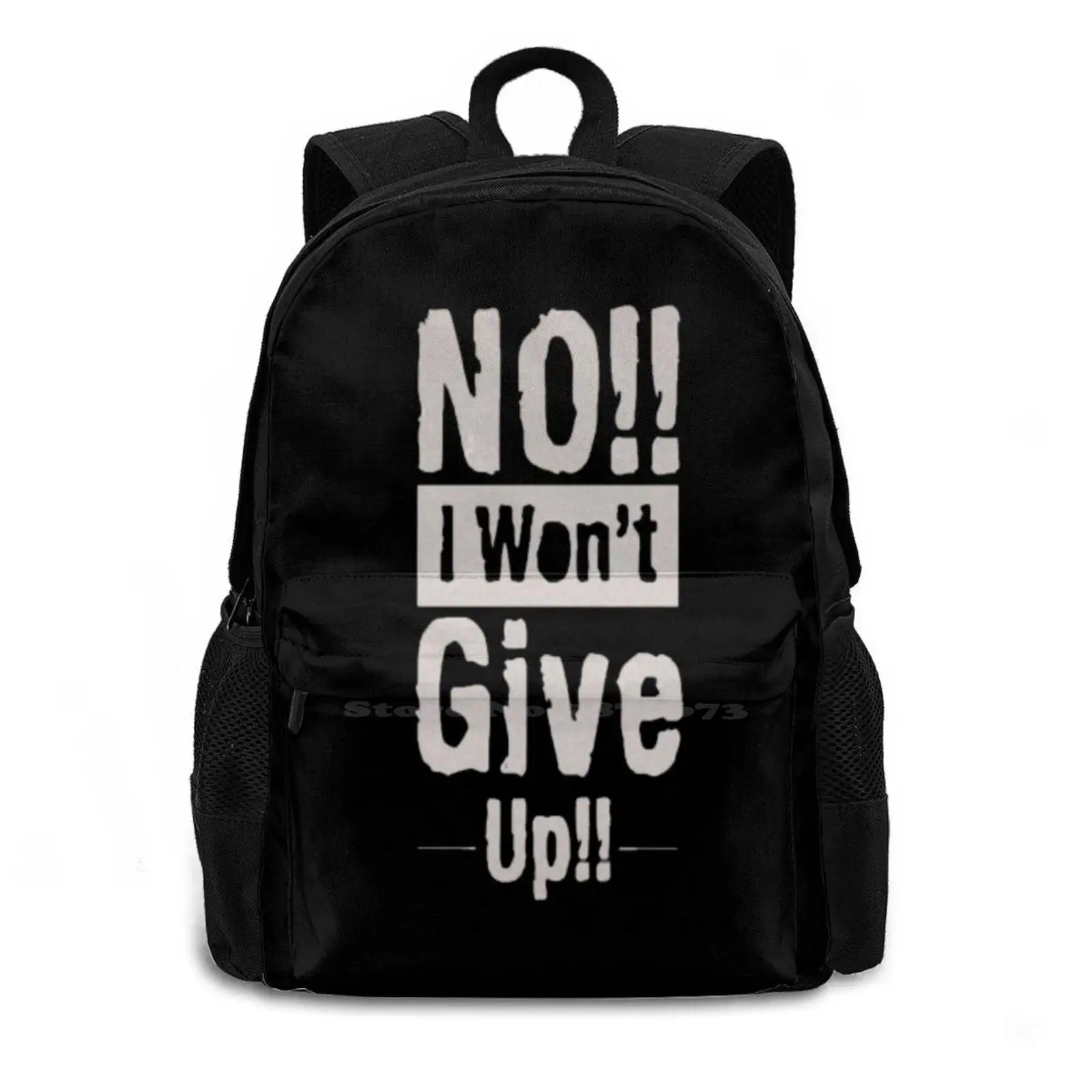 No I Won't Give Up Gym Motivation Backpack