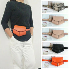 PU Leather Waist Fanny Pack Hip Bum Bag Women Mini Purse