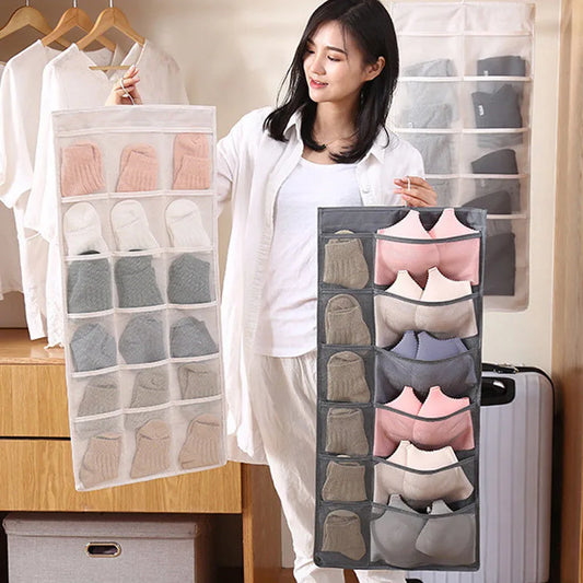 Women Bra Underwear Socks Hanging Bag Dustproof Cover Organizer 80*40cm