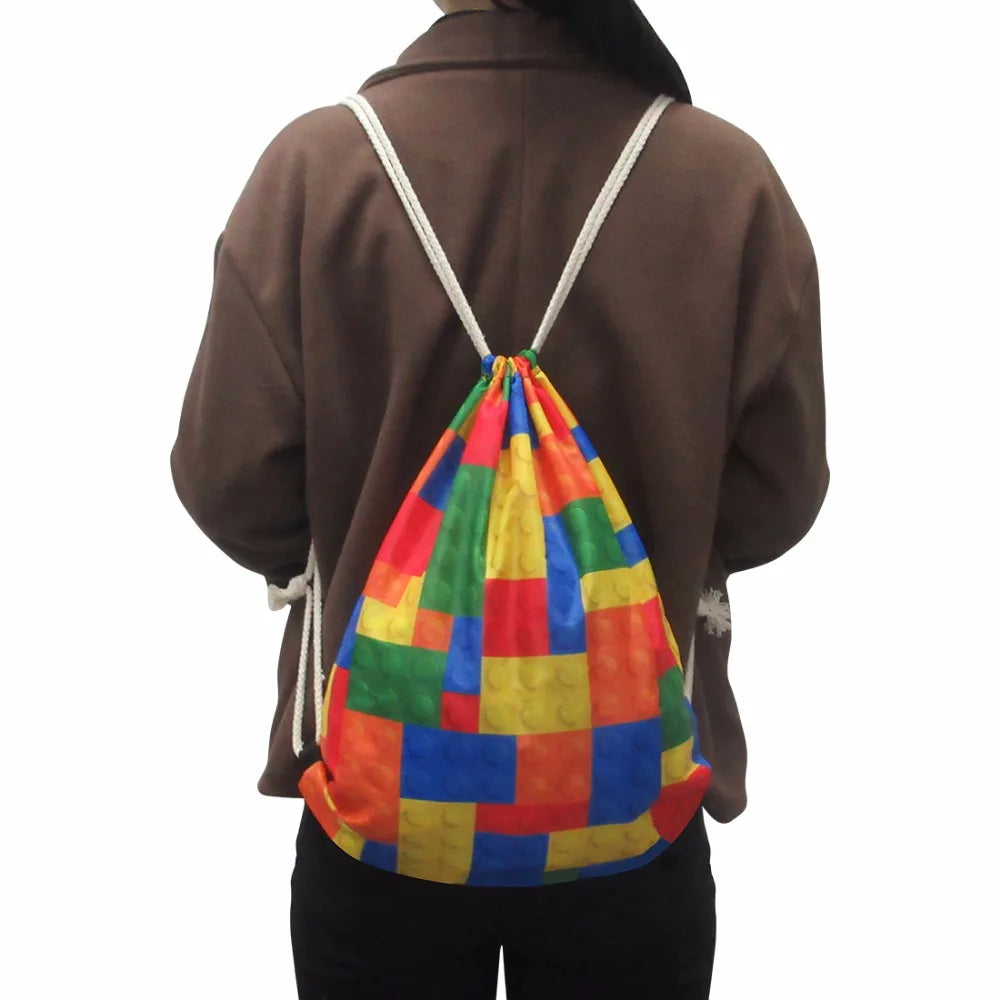 Noisydesigns Crazy Poni 3D Print Backpack Small Drawstring Bag