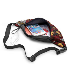 Noisydesigns Red Ethnic Floral Prints Fanny Pack For Women