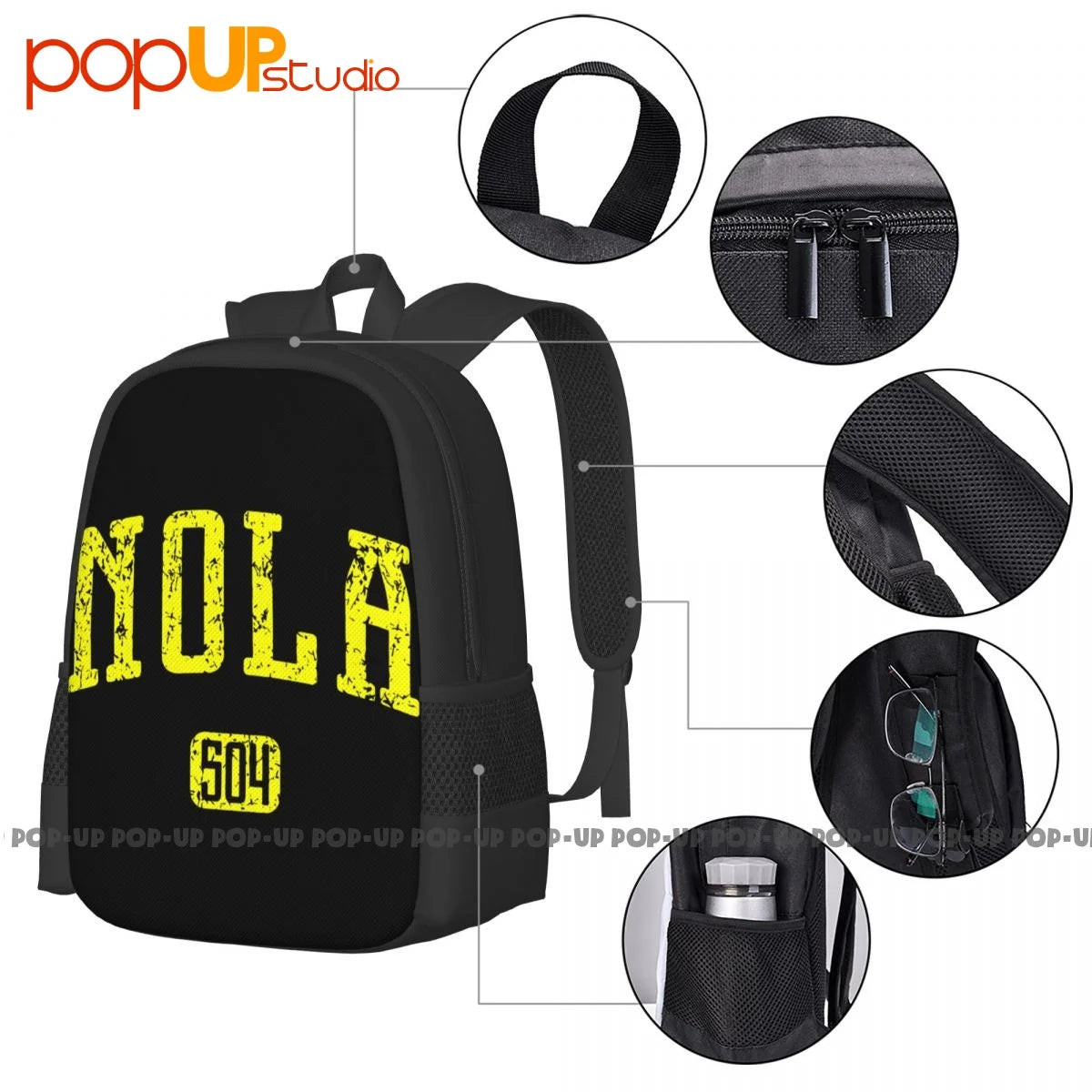 Nola-New Orleans Louisiana Treme Ward Jazz Blues Backpack