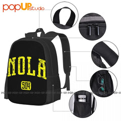 Nola-New Orleans Louisiana Treme Ward Jazz Blues Backpack