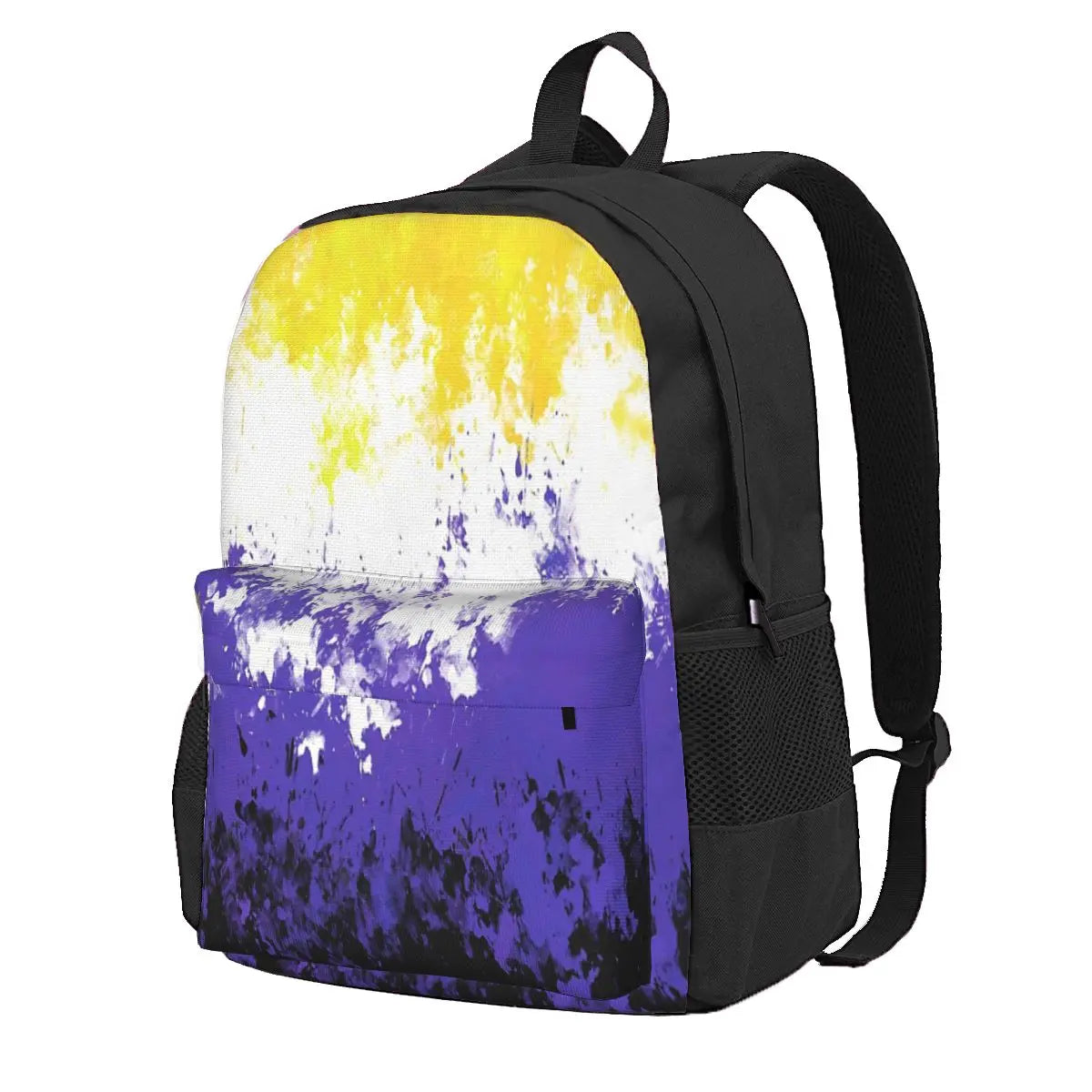 Non-Binary Paint Splatter Pride Flag Backpack