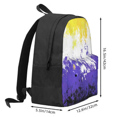 Non-Binary Paint Splatter Pride Flag Backpack