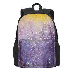 Non-Binary Pride Galaxy Backpacks Zipper School Bag