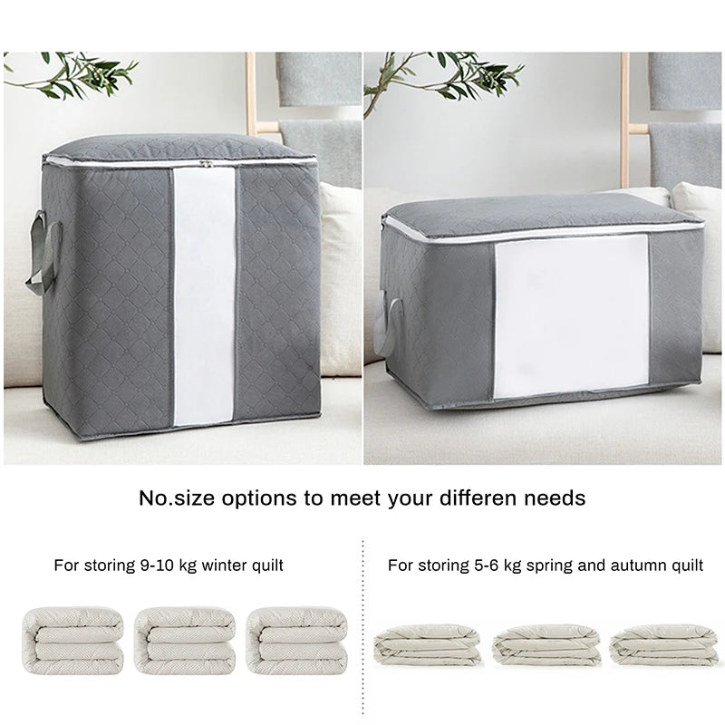 Large Foldable Clothing Storage Bag Quilt Closet Organizer Sock Organizer Bag