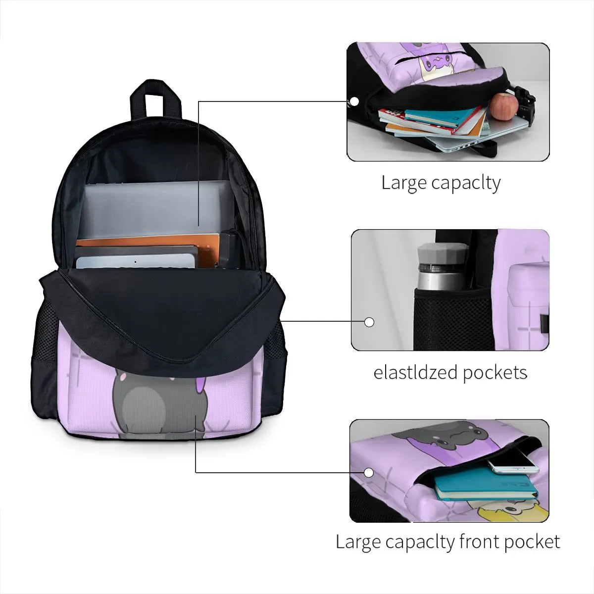 Nonbinary Pride Frog Backpack - Unisex Bag