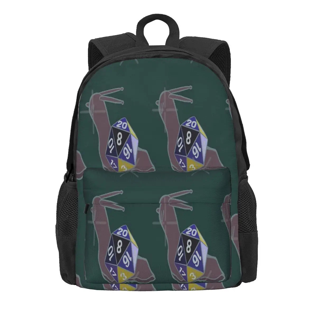 Nonbinary Snail D20 Backpacks Men's and Women's School Bags