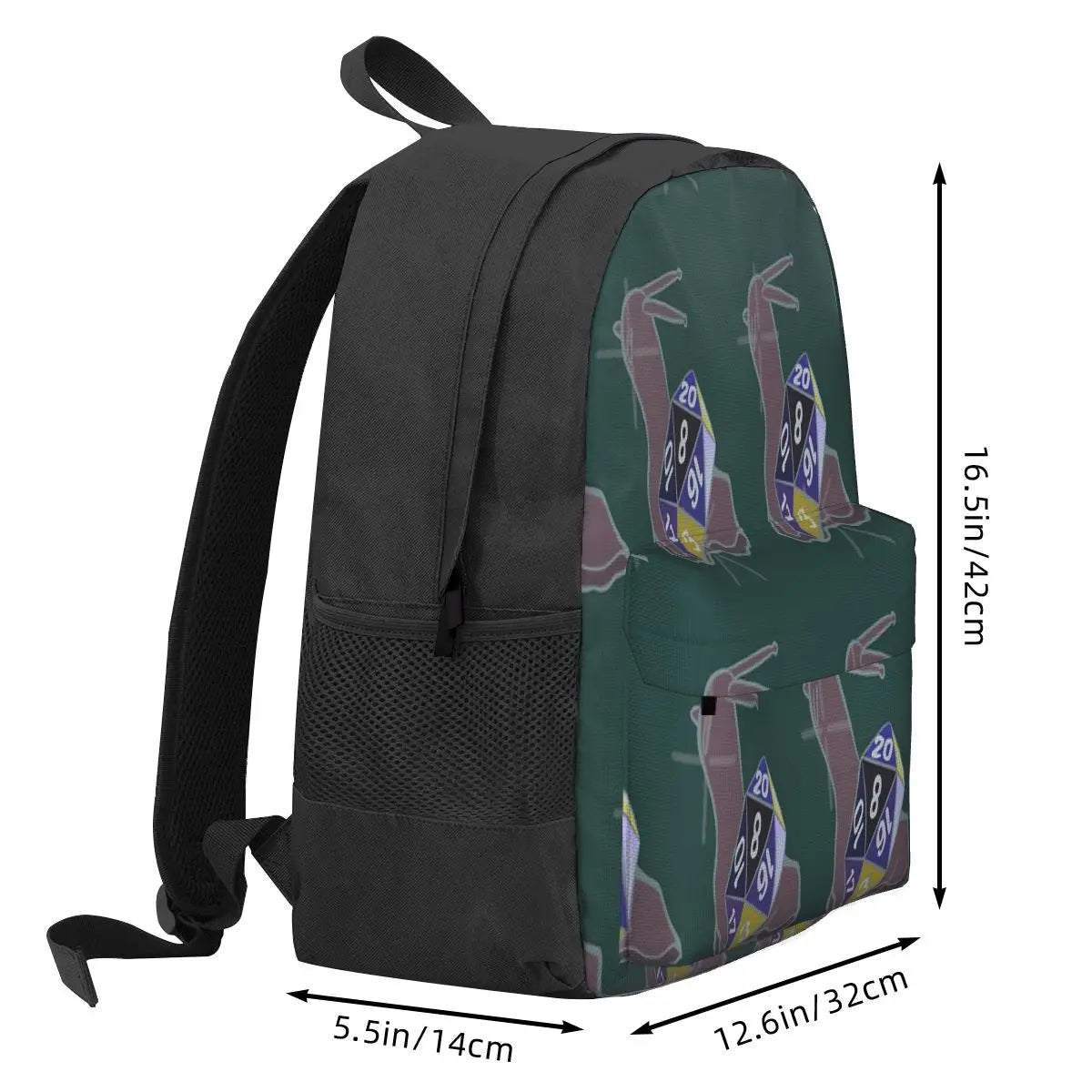 Nonbinary Snail D20 Backpacks Men's and Women's School Bags