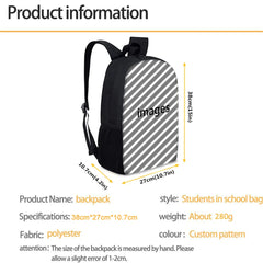 Alpaca Printed School Bag Kindergarten Student Backpack Big Capacity