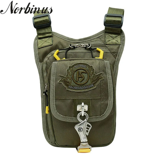 Men's Nylon Drop Leg Bag Waist Fanny Pack