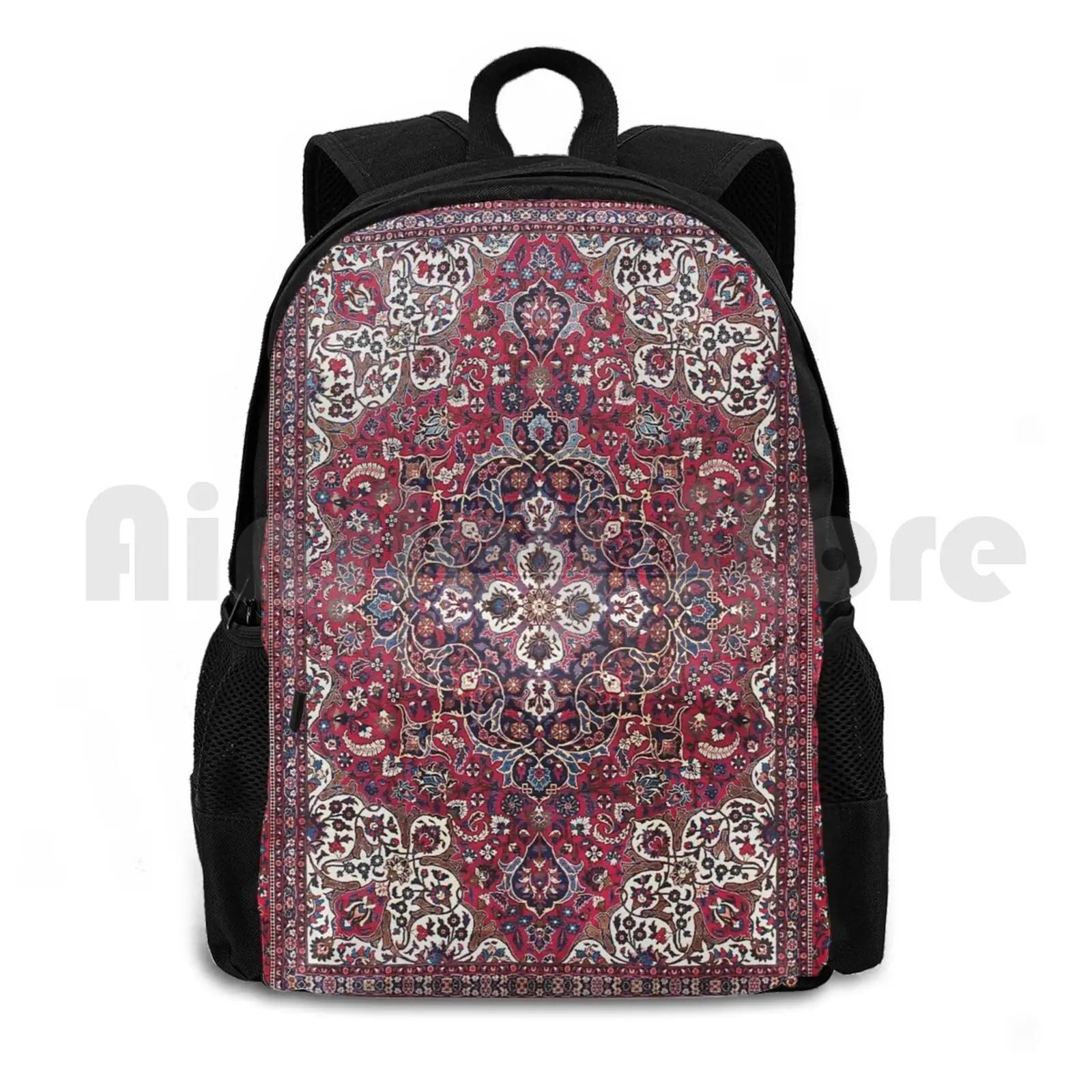 Vintage Persian Red Outdoor Hiking Backpack