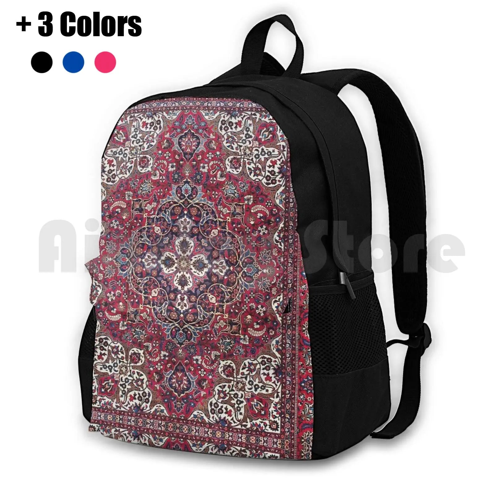 Vintage Persian Red Outdoor Hiking Backpack