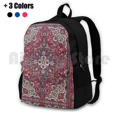 Vintage Persian Red Outdoor Hiking Backpack