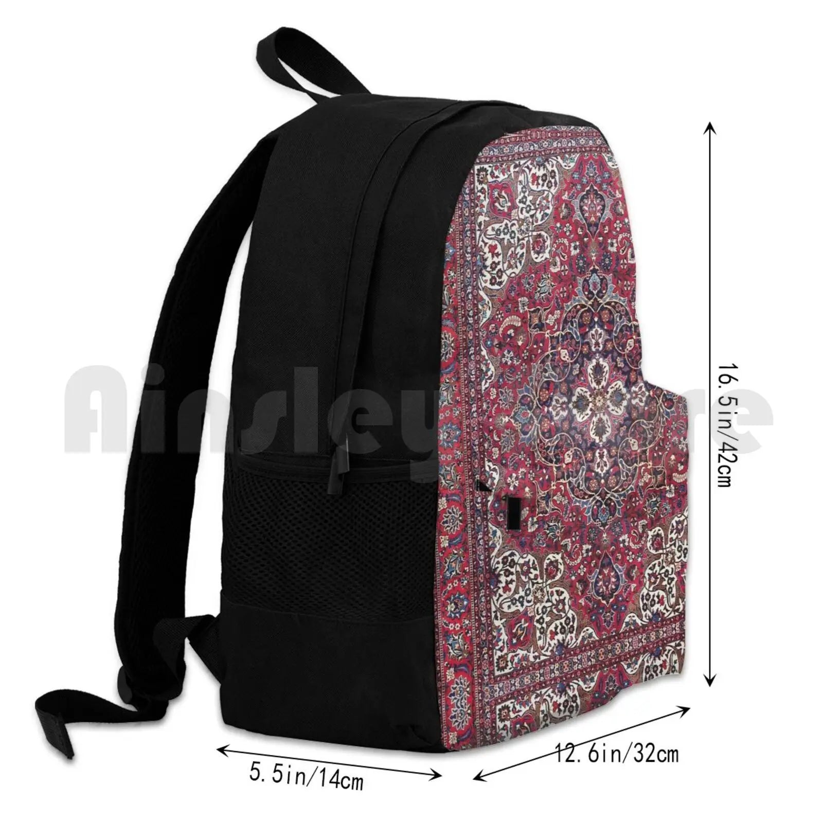 Vintage Persian Red Outdoor Hiking Backpack