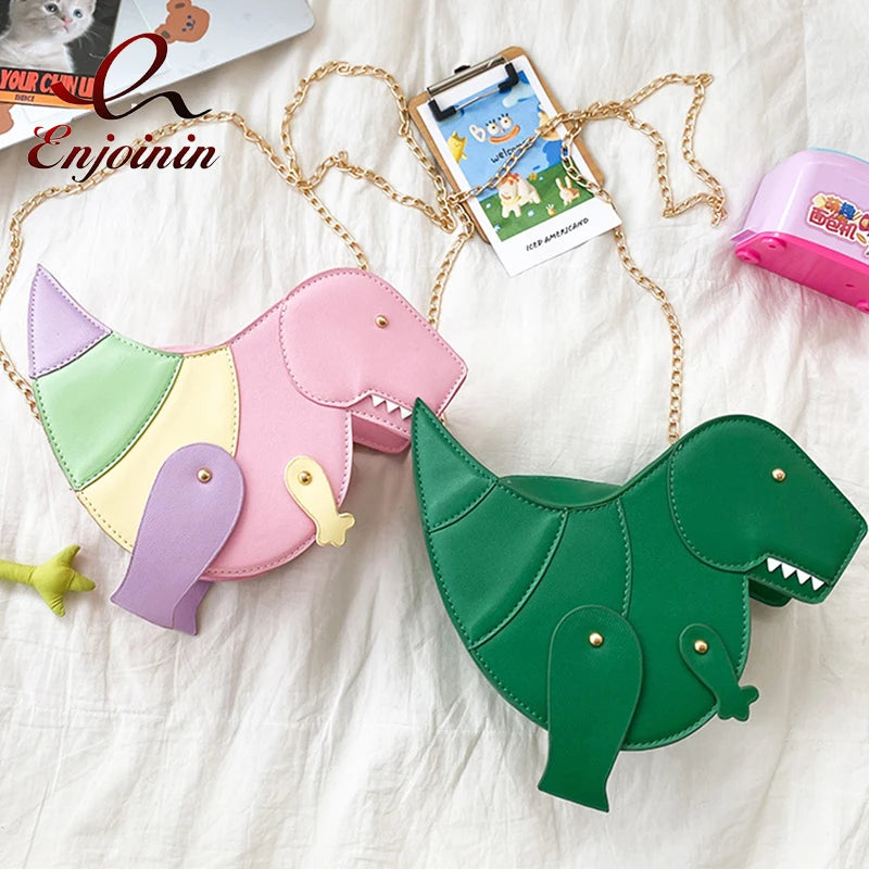 Dinosaur Style Shoulder Bag for Women Chain Crossbody Clutch Bag
