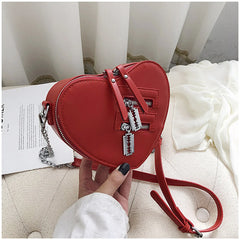Gothic Heart Chain Bag Women Shoulder Crossbody Bag