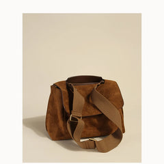 Vintage Nubuck PU Leather Shoulder Bag for Women
