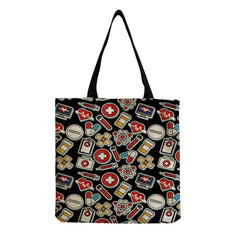 Nurse Print Eco Shopping Bags Portable Women's Handbag Casual Totes