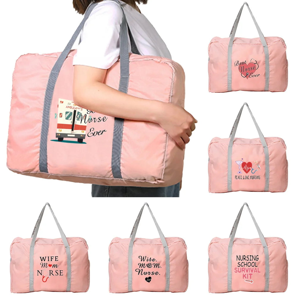 Nurse Series Printing Travel Bag Water Proof Luggage Large Capacity