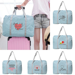 Nurse Travel Bag Nylon Foldable Luggage Women Waterproof Unisex Large Capacity