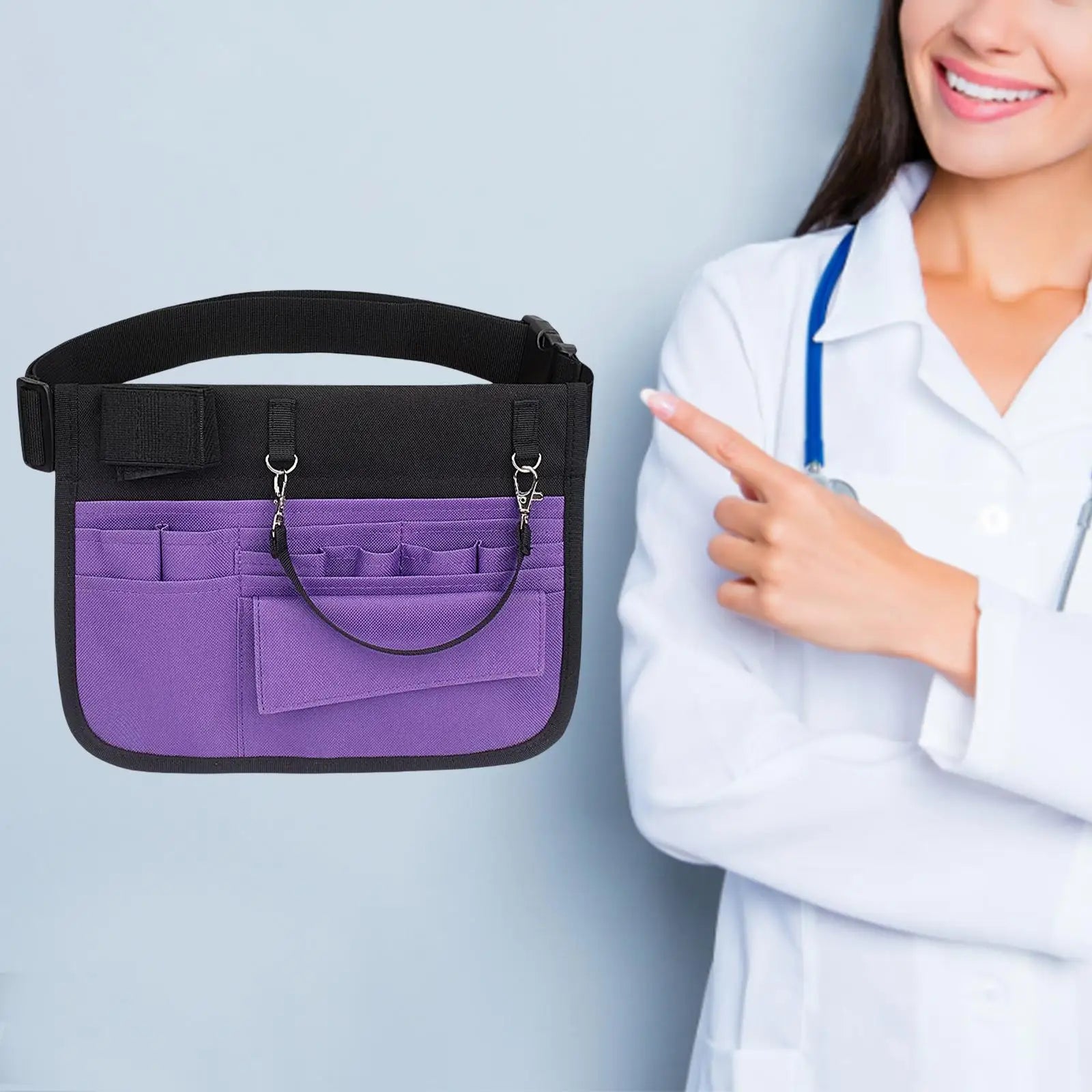 Nurses Pouch Waist Bag Organizer Belt Strap Oxford Cloth
