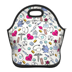 Nursing Pattern Neoprene Lunch Box for Women