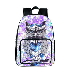 Wolf Animals 3D Nylon Backpack 16 Inch Bookbag Large Capacity Travel Bag
