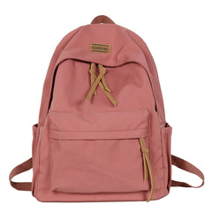 Nylon Backpack Boys Girls School Bookbag Student Solid Back Packs
