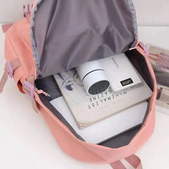 Nylon Backpack Junior High School Students Large Capacity Travel Bag