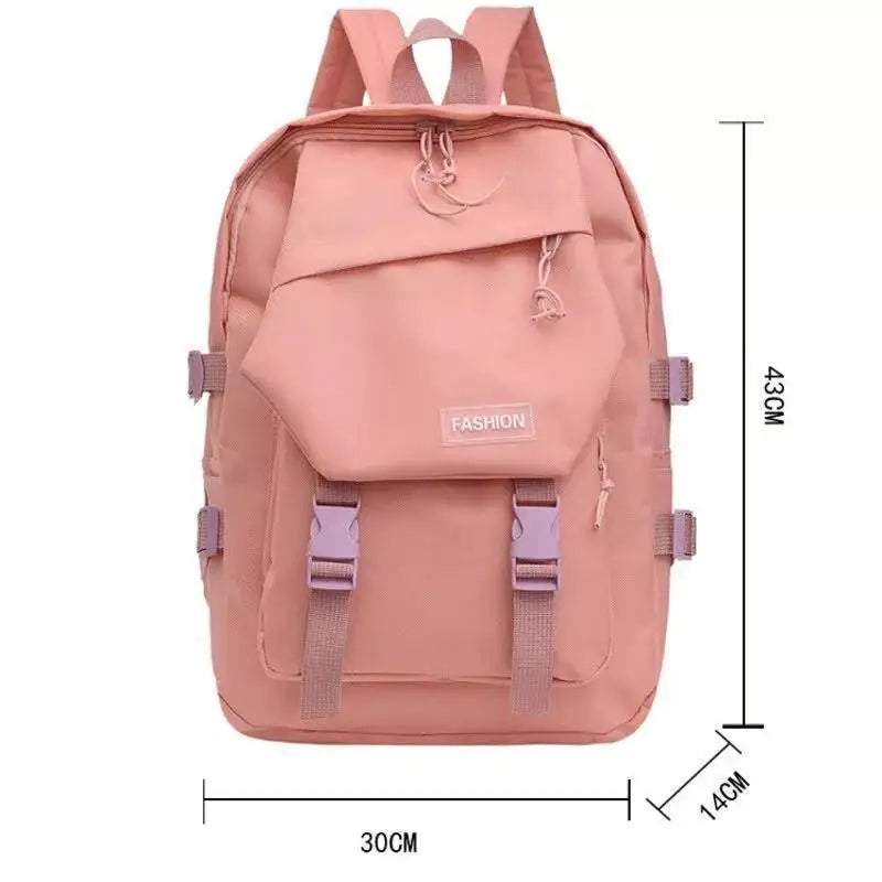 Nylon Backpack Junior High School Students Large Capacity Travel Bag