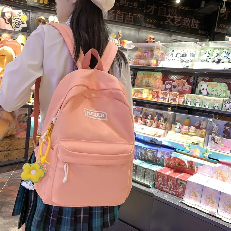 Nylon Backpack Women's Bag Large Capacity Schoolbags for Girls