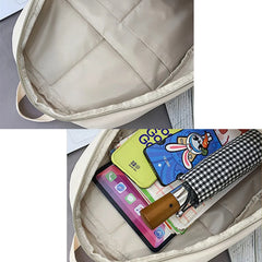 Nylon Backpack Women Harajuku Large Capacity School Bag Waterproof