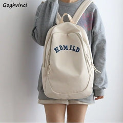 Nylon Backpack Women Harajuku Large Capacity School Bag Waterproof