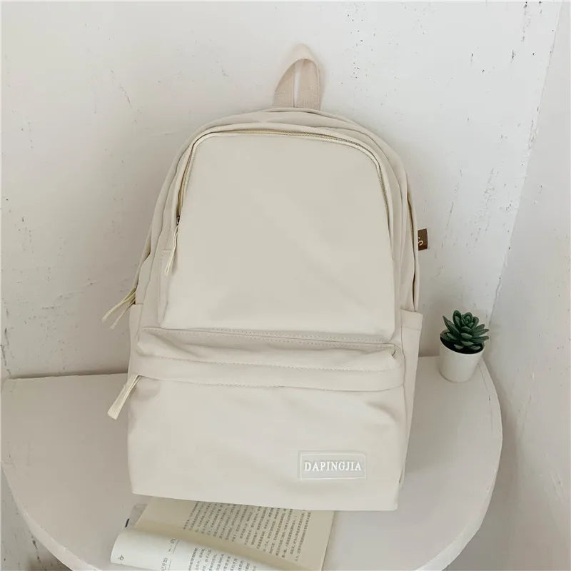 Nylon Multi-function College Backpack Female Student Rucksack
