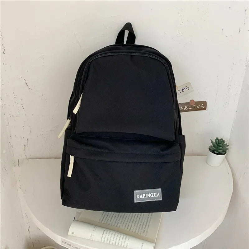 Nylon Multi-function College Backpack Female Student Rucksack