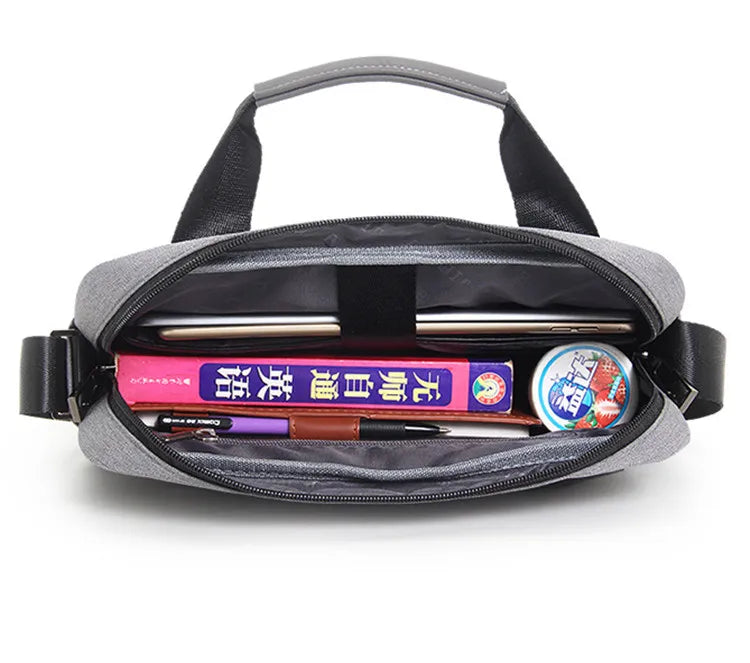 Nylon Briefcase with Secret Compartment 14-Inch Laptop Bag