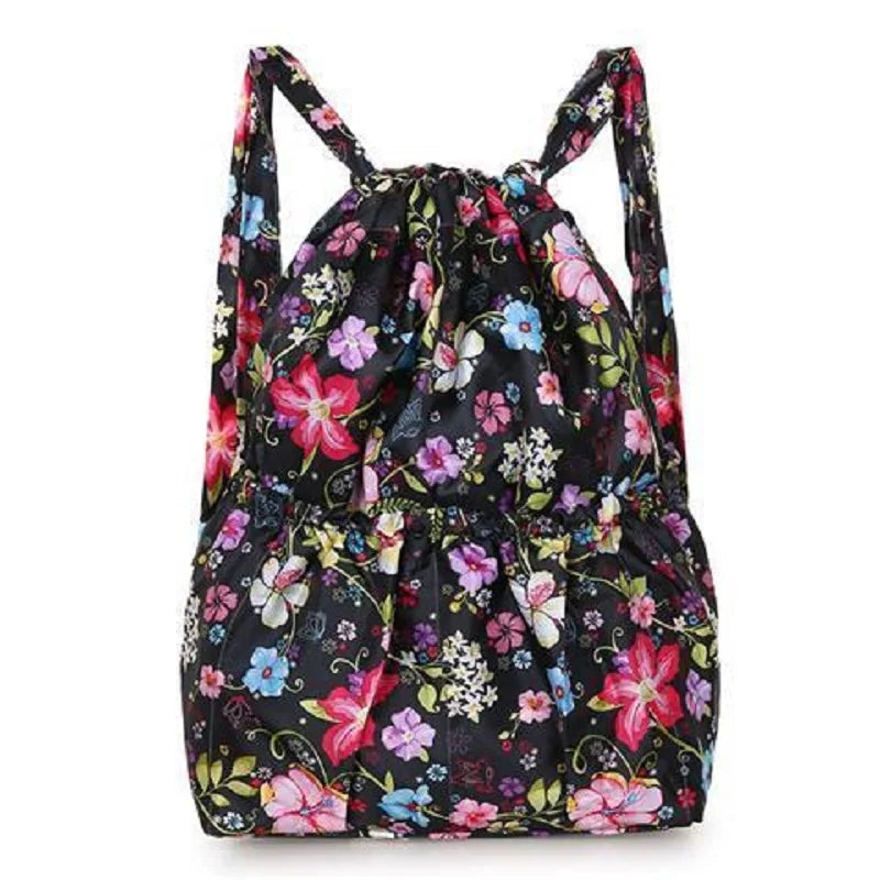 Nylon Bundle Pocket Backpack Women's Outdoor Sports Bag