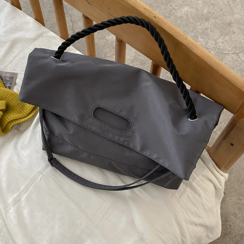 Nylon Canvas Y2k Casual Tote Bag Student Ins Large Capacity Messenger Handbag