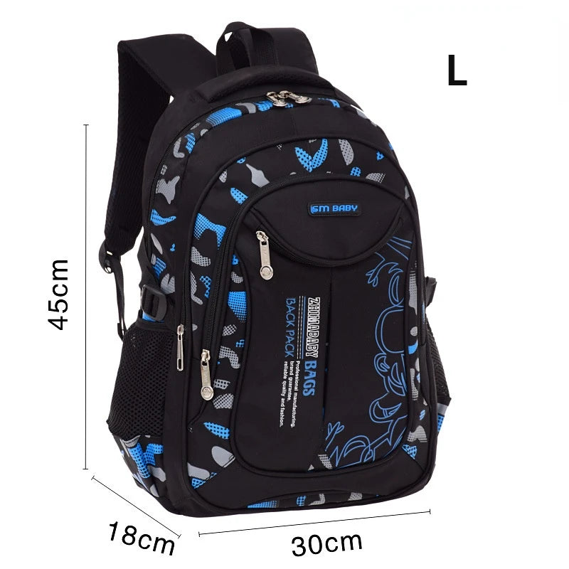 Nylon Children School Bags Backpacks for Teenagers Boys Kids