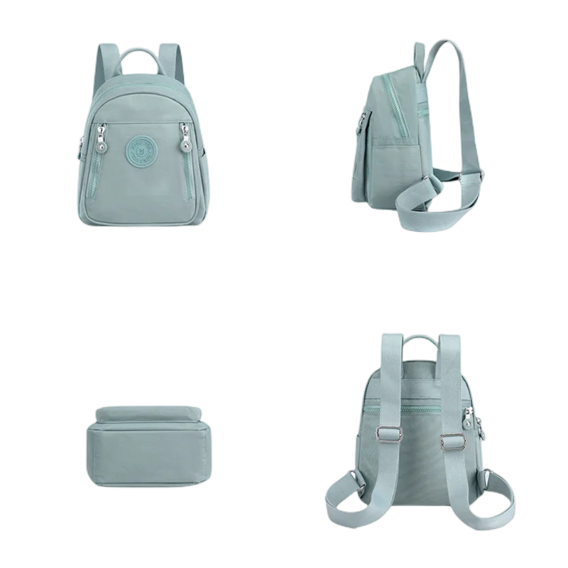 Nylon Backpack Bucket Bag Small Schoolbag