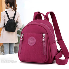 Nylon Backpack Bucket Bag Small Schoolbag
