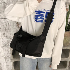 Nylon Crossbody Shoulder Bag for Women Men Youth Canvas Messenger Satchel