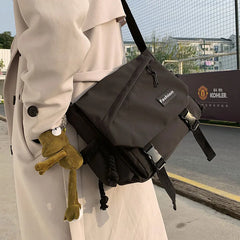 Nylon Crossbody Bag Large Capacity Handbag Solid Color Ladies Messenger