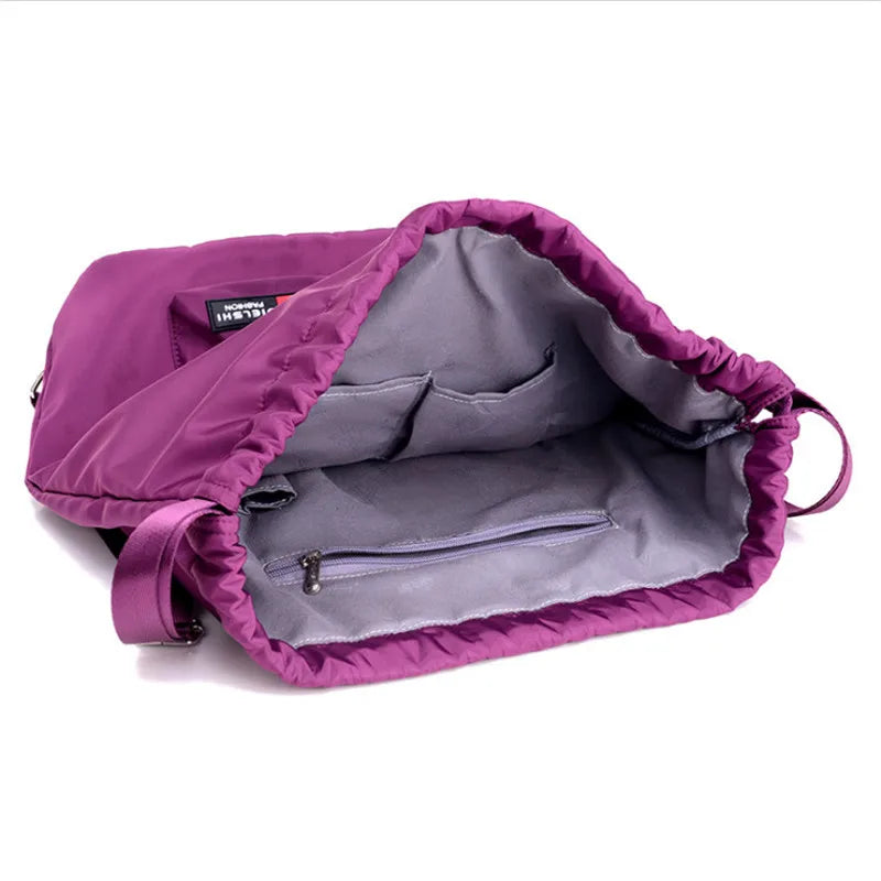 Nylon Drawstring Backpack Student Bag Storage Bag