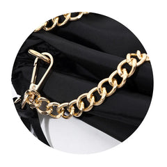 Nylon Drawstring Bags Men Women Chain Tassel Big Totes Backpacks